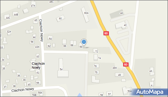 Ciachcin Nowy, Ciachcin Nowy, 70, mapa Ciachcin Nowy