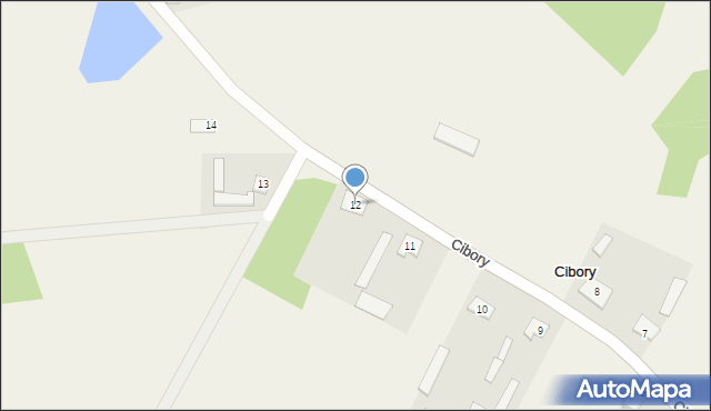 Cibory, Cibory, 12, mapa Cibory