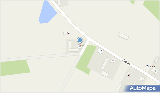 Cibory, Cibory, 13, mapa Cibory