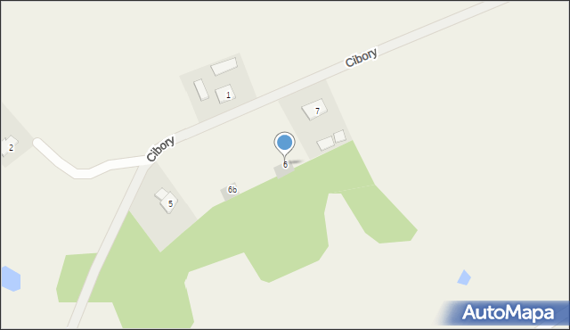 Cibory, Cibory, 6, mapa Cibory