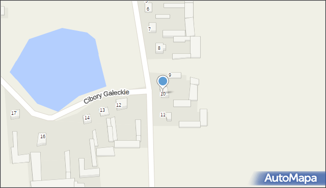 Cibory Gałeckie, Cibory Gałeckie, 10, mapa Cibory Gałeckie