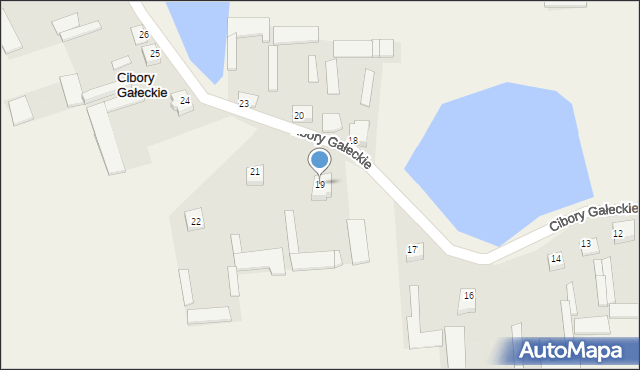 Cibory Gałeckie, Cibory Gałeckie, 19, mapa Cibory Gałeckie