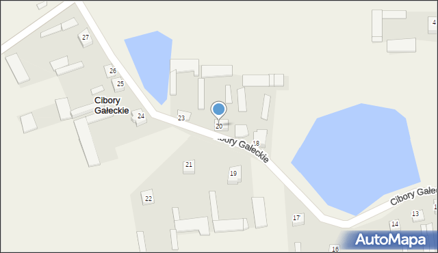 Cibory Gałeckie, Cibory Gałeckie, 20, mapa Cibory Gałeckie
