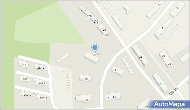 Cibórz, Cibórz, 28, mapa Cibórz