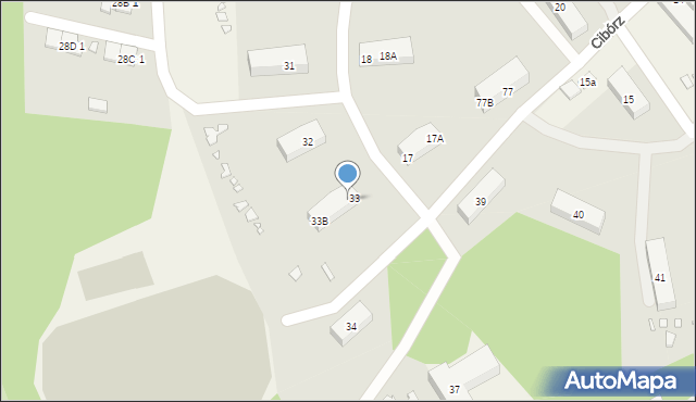 Cibórz, Cibórz, 33A, mapa Cibórz