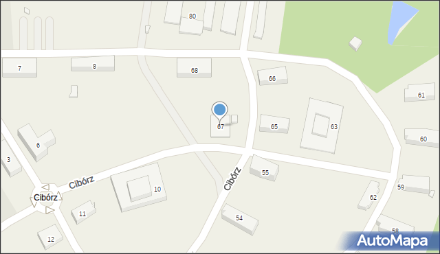 Cibórz, Cibórz, 67, mapa Cibórz