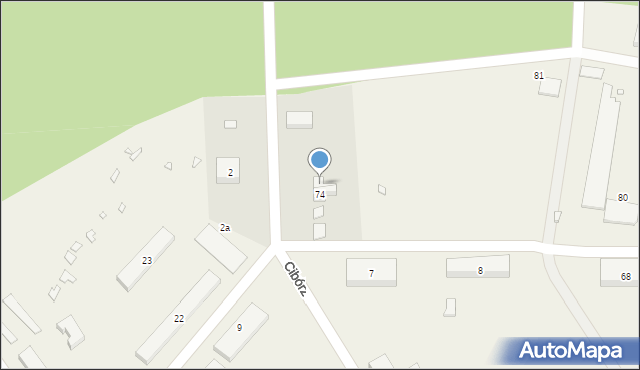 Cibórz, Cibórz, 74/1, mapa Cibórz