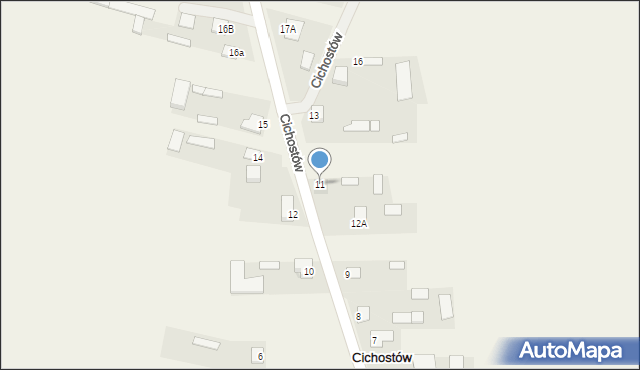 Cichostów, Cichostów, 11, mapa Cichostów