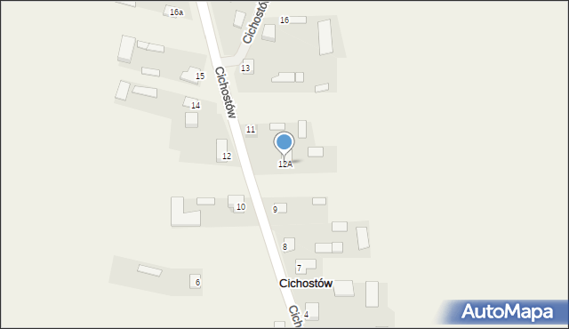 Cichostów, Cichostów, 12A, mapa Cichostów