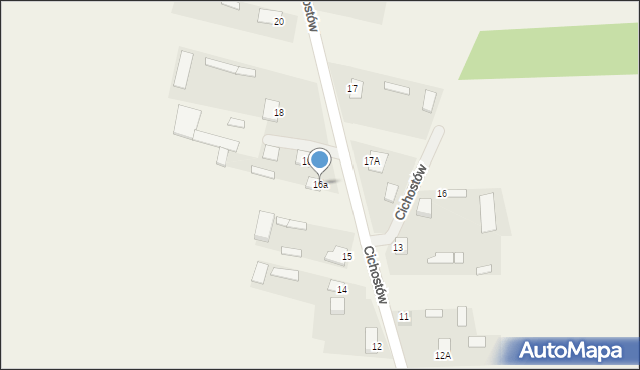 Cichostów, Cichostów, 16a, mapa Cichostów