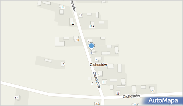 Cichostów, Cichostów, 8, mapa Cichostów