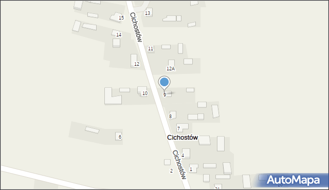 Cichostów, Cichostów, 9, mapa Cichostów