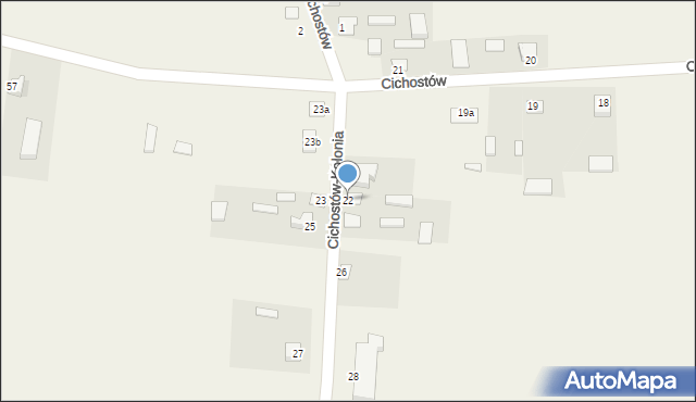 Cichostów-Kolonia, Cichostów-Kolonia, 22, mapa Cichostów-Kolonia