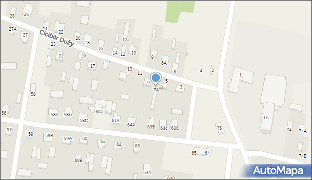 Cicibór Duży, Cicibór Duży, 7A, mapa Cicibór Duży