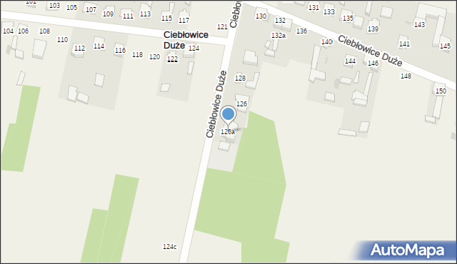 Ciebłowice Duże, Ciebłowice Duże, 126a, mapa Ciebłowice Duże