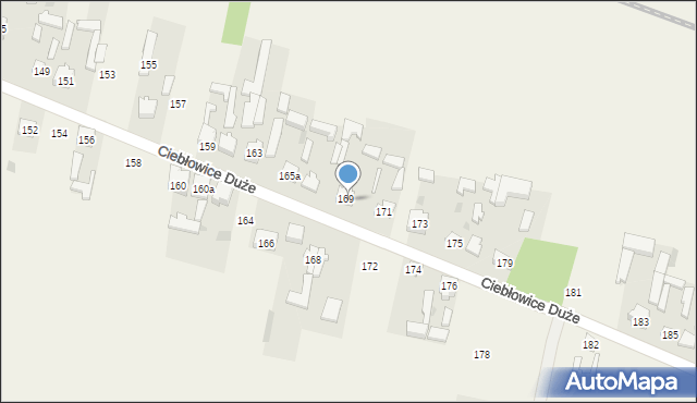 Ciebłowice Duże, Ciebłowice Duże, 169a, mapa Ciebłowice Duże