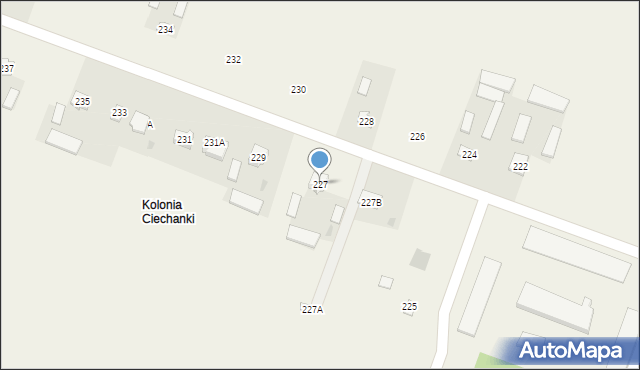 Ciechanki, Ciechanki, 227, mapa Ciechanki