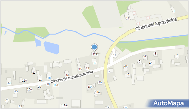 Ciechanki Krzesimowskie, Ciechanki Krzesimowskie, 12A, mapa Ciechanki Krzesimowskie