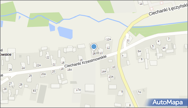 Ciechanki Krzesimowskie, Ciechanki Krzesimowskie, 15, mapa Ciechanki Krzesimowskie