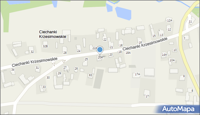 Ciechanki Krzesimowskie, Ciechanki Krzesimowskie, 20A, mapa Ciechanki Krzesimowskie