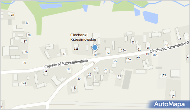 Ciechanki Krzesimowskie, Ciechanki Krzesimowskie, 28, mapa Ciechanki Krzesimowskie