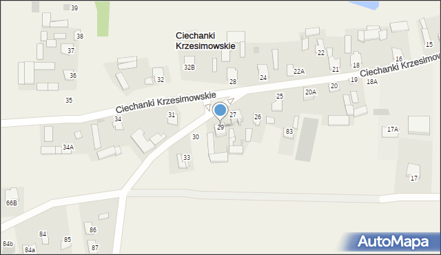Ciechanki Krzesimowskie, Ciechanki Krzesimowskie, 29, mapa Ciechanki Krzesimowskie