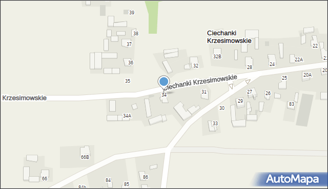 Ciechanki Krzesimowskie, Ciechanki Krzesimowskie, 34, mapa Ciechanki Krzesimowskie