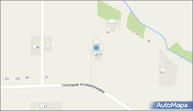 Ciechanki Krzesimowskie, Ciechanki Krzesimowskie, 42, mapa Ciechanki Krzesimowskie