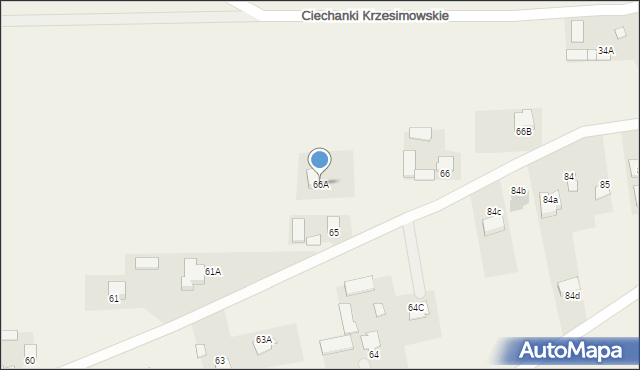 Ciechanki Krzesimowskie, Ciechanki Krzesimowskie, 66A, mapa Ciechanki Krzesimowskie