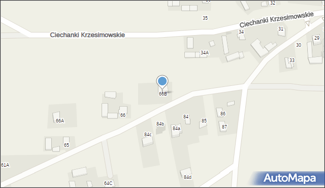 Ciechanki Krzesimowskie, Ciechanki Krzesimowskie, 66B, mapa Ciechanki Krzesimowskie