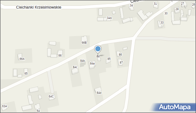 Ciechanki Krzesimowskie, Ciechanki Krzesimowskie, 84, mapa Ciechanki Krzesimowskie