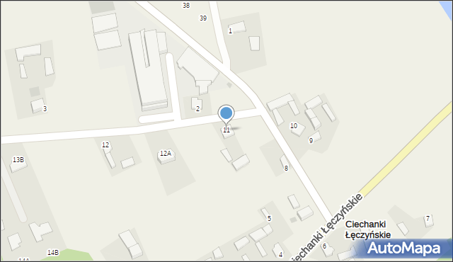 Ciechanki Łęczyńskie, Ciechanki Łęczyńskie, 11, mapa Ciechanki Łęczyńskie