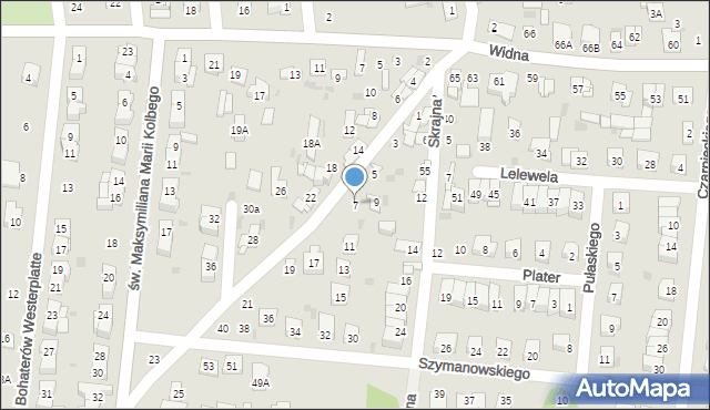 Ciechanów, Cieplińskiego-Pługa Łukasza, 7, mapa Ciechanów