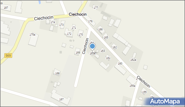 Ciechocin, Ciechocin, 163a, mapa Ciechocin