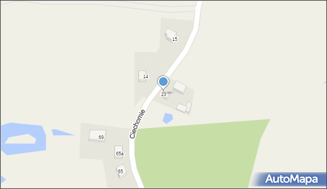 Ciechomie, Ciechomie, 13, mapa Ciechomie