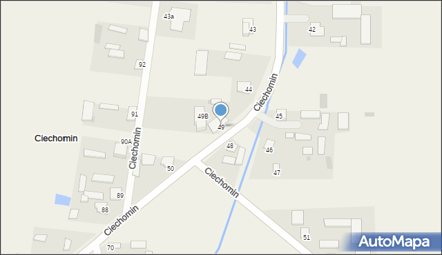 Ciechomin, Ciechomin, 49A, mapa Ciechomin