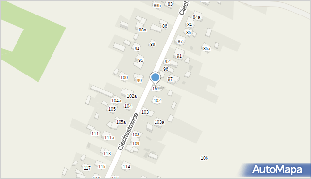 Ciechostowice, Ciechostowice, 101, mapa Ciechostowice