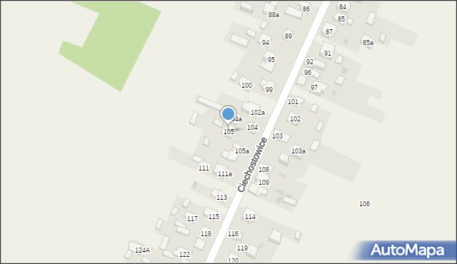 Ciechostowice, Ciechostowice, 105, mapa Ciechostowice