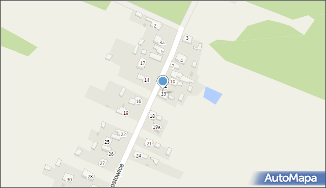 Ciechostowice, Ciechostowice, 13, mapa Ciechostowice