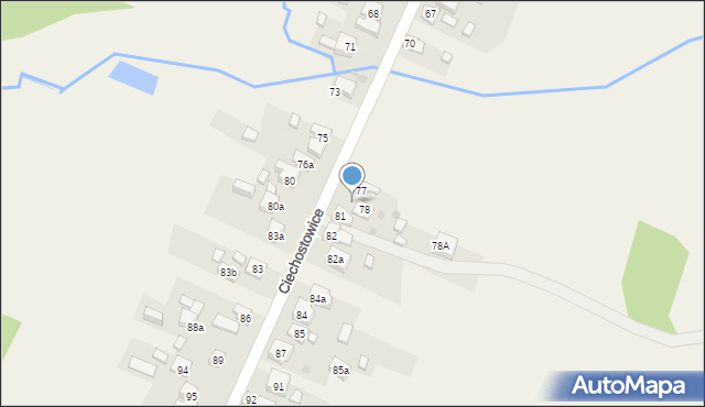 Ciechostowice, Ciechostowice, 79, mapa Ciechostowice