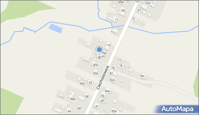 Ciechostowice, Ciechostowice, 80, mapa Ciechostowice