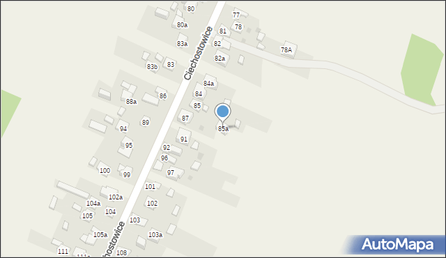 Ciechostowice, Ciechostowice, 85a, mapa Ciechostowice