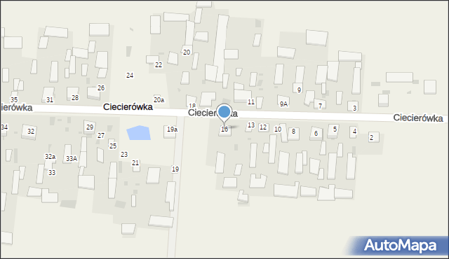 Ciecierówka, Ciecierówka, 16, mapa Ciecierówka