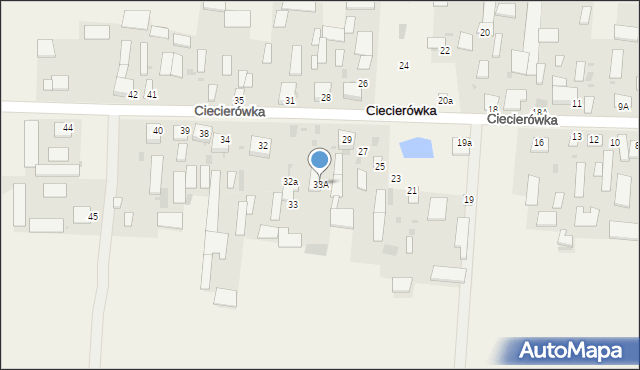 Ciecierówka, Ciecierówka, 33A, mapa Ciecierówka