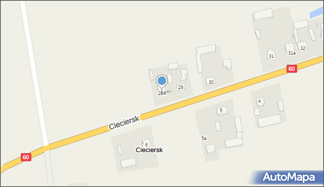 Cieciersk, Cieciersk, 28A, mapa Cieciersk