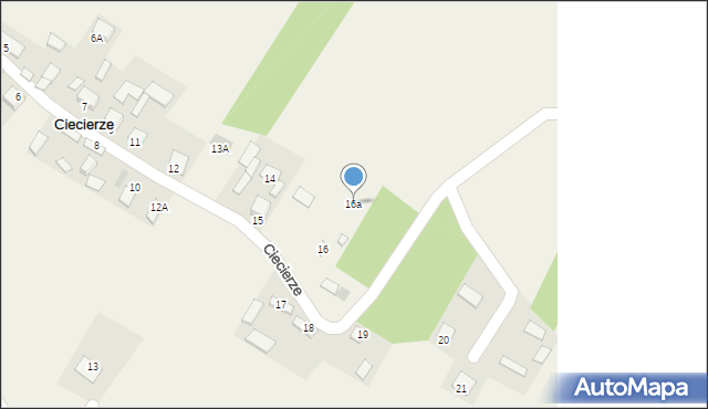 Ciecierze, Ciecierze, 16a, mapa Ciecierze