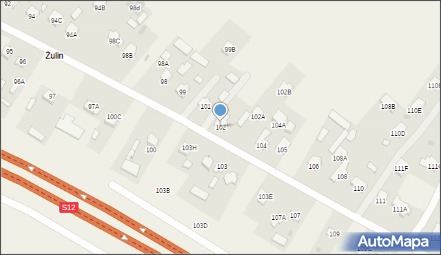 Ciecierzyn, Ciecierzyn, 102, mapa Ciecierzyn