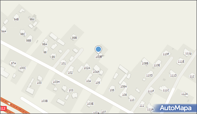 Ciecierzyn, Ciecierzyn, 102B, mapa Ciecierzyn