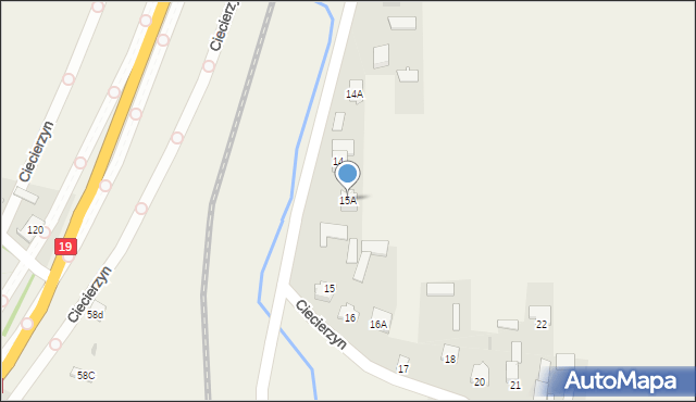 Ciecierzyn, Ciecierzyn, 15A, mapa Ciecierzyn