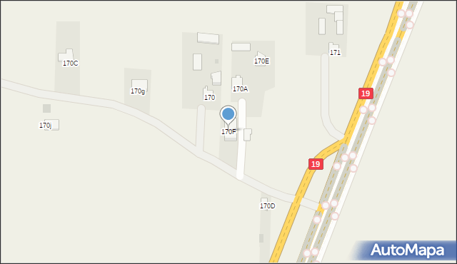 Ciecierzyn, Ciecierzyn, 170F, mapa Ciecierzyn